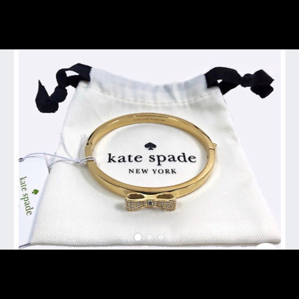 NWT Yellow Gold Kate Spade Bow Bracelet - Picture 5 of 5